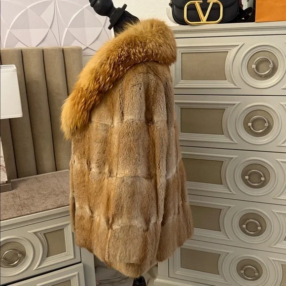 Real fur coat thick fox fur collar - Picture 6 of 10